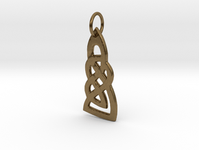 Celtic Knot Pendant 1 in Natural Bronze