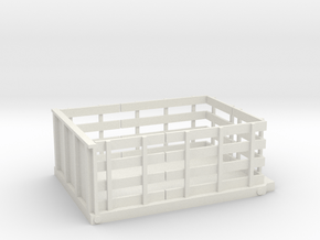 Stake Bed Flat Bed S 1-64 Scale in White Natural Versatile Plastic
