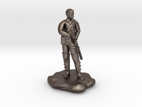 Human  Ranger with Katana in Polished Bronzed Silver Steel