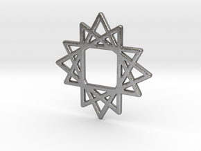 16 Point Star in Natural Silver