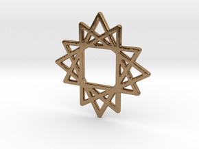 16 Point Star in Natural Brass