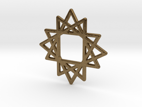 16 Point Star in Natural Bronze
