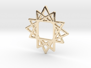 16 Point Star in 14k Gold Plated Brass