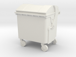 Small trash container in White Natural Versatile Plastic: 1:120 - TT