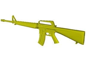 1/15 scale Colt M-16A1 rifle x 1 in Clear Ultra Fine Detail Plastic