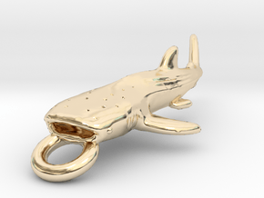 WHALESHARK in 14k Gold Plated Brass