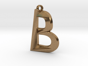 Distorted letter B in Natural Brass