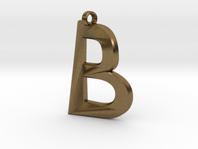 Distorted letter B in Natural Bronze