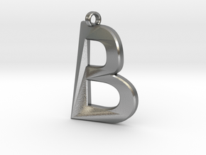 Distorted letter B in Natural Silver