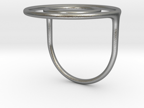 Concentric Circles Ring in Natural Silver: 4 / 46.5