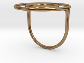 Concentric Circles Ring in Natural Brass: 4 / 46.5