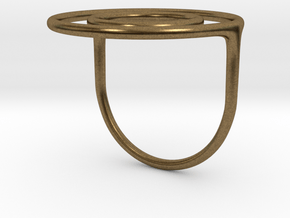 Concentric Circles Ring in Natural Bronze: 4 / 46.5