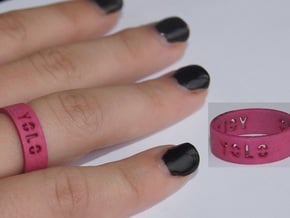 YOLO TYPE 1, Size 4.5 Ring Size 4.5 in Pink Processed Versatile Plastic