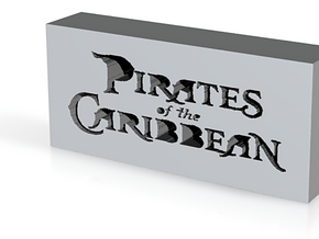 Pirates of the Caribbean Logo in Tan Fine Detail Plastic