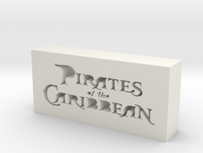 Pirates of the Caribbean Logo in White Natural Versatile Plastic