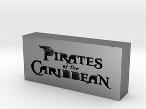 Pirates of the Caribbean Logo in Polished Silver