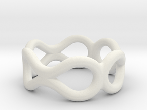 Infinity Ring in White Natural Versatile Plastic