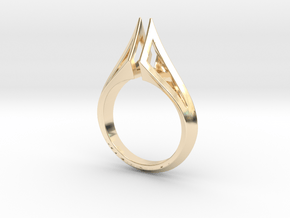 Wire Torc Ring in 14k Gold Plated Brass: 4 / 46.5