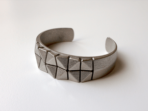 Box Flower Bracelet in Polished Nickel Steel: Small