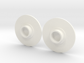 Fidget spinner caps in White Processed Versatile Plastic