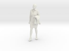 1/10 Standing Business Woman in White Natural Versatile Plastic