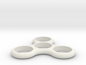 Hand Spinner Fidget Toy in White Natural Versatile Plastic