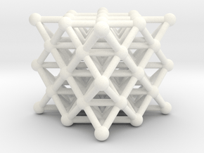 64 Tetrahedron Grid - Isotropic Vector Matrix in White Processed Versatile Plastic