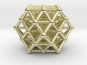 Vector Equilibrium Matrix in 14k Gold Plated Brass