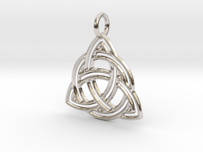Celtic Knot Pendant in Rhodium Plated Brass