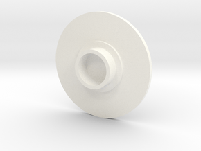 Fidget spinner cap in White Processed Versatile Plastic