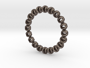 Bracelet Of Circles V2.5 in Polished Bronzed Silver Steel