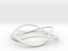 Bracelet with Two Rings V2.5 in White Natural Versatile Plastic