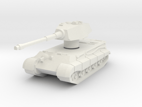 Kingtiger ausf.b Henschel with Rotatable turret in White Natural Versatile Plastic