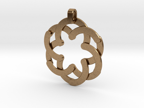 Expandable Hexagonal Pendant  in Natural Brass (Interlocking Parts)