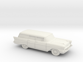 1/43 1957 Chevrolet Bel Air Station Wagon in White Natural Versatile Plastic