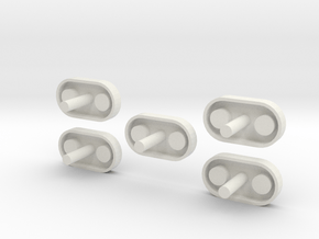 Thrust Structure Adapter 1:48 5 Pack in White Natural Versatile Plastic