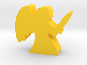 Game Piece, Angel with sword in Yellow Processed Versatile Plastic