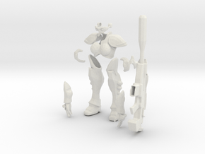 1/12 Terran Ghost Armor and Rifle in White Natural Versatile Plastic