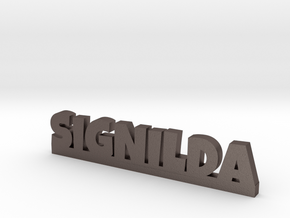 SIGNILDA Lucky in Polished Bronzed Silver Steel