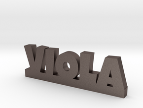 VIOLA Lucky in Polished Bronzed Silver Steel