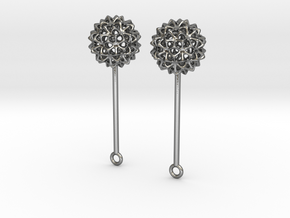 Virus Ball -- Earring Jackets or Earrings in Metal in Polished Silver