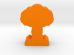 Game Piece, Mushroom Cloud in Orange Processed Versatile Plastic