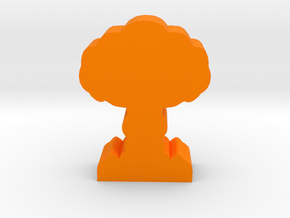 Game Piece, Mushroom Cloud in Orange Processed Versatile Plastic