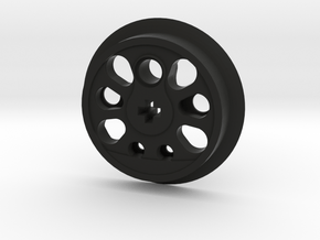 Large Boxpok Flanged Driver - No Traction Groove in Black Natural Versatile Plastic