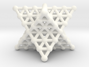 Merkaba Matrix 3 - Surface - Star tetrahedron grid in White Processed Versatile Plastic