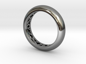 Pattern Ring  in Fine Detail Polished Silver