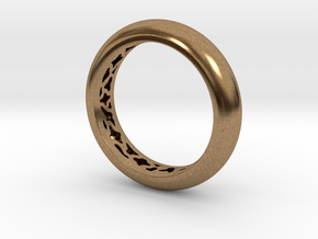 Pattern Ring  in Natural Brass