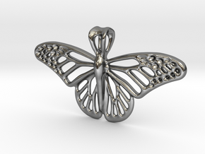 Butterfly Pendant in Polished Silver