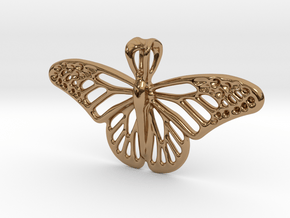 Butterfly Pendant in Polished Brass