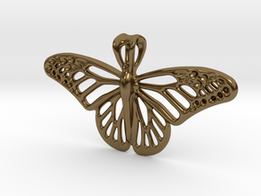 Butterfly Pendant in Polished Bronze